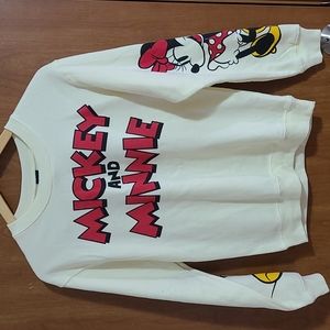 Disney Women's Mickey and Minnie Sweatshirt